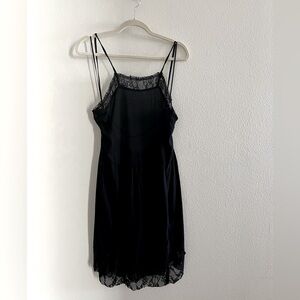 Free people intimately black dress with lace details size large